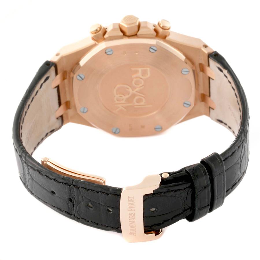 Audemars Piguet Royal Oak Rose Gold Black Dial Mens Watch 26320OR