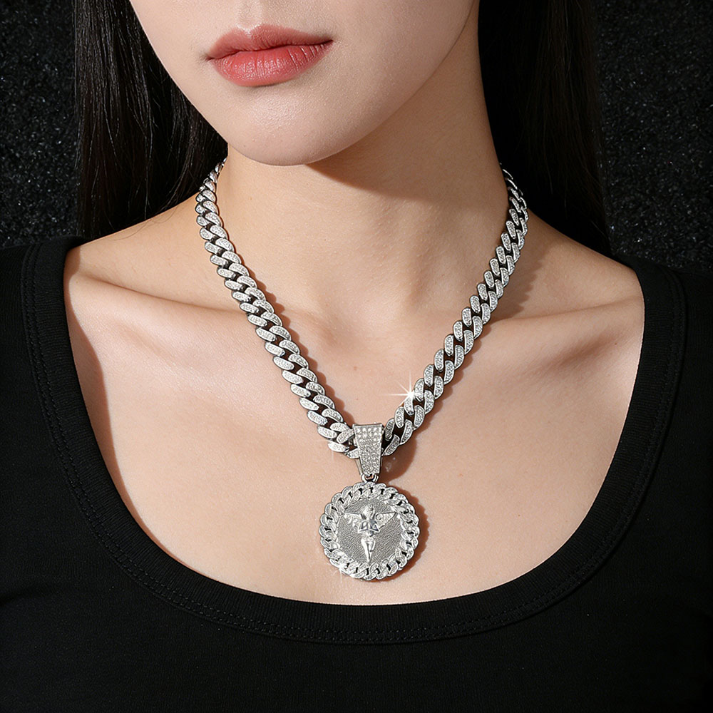 Guardian Angel Iced Out Pendant: Divine Protection, Abundance & Spiritual Harmony