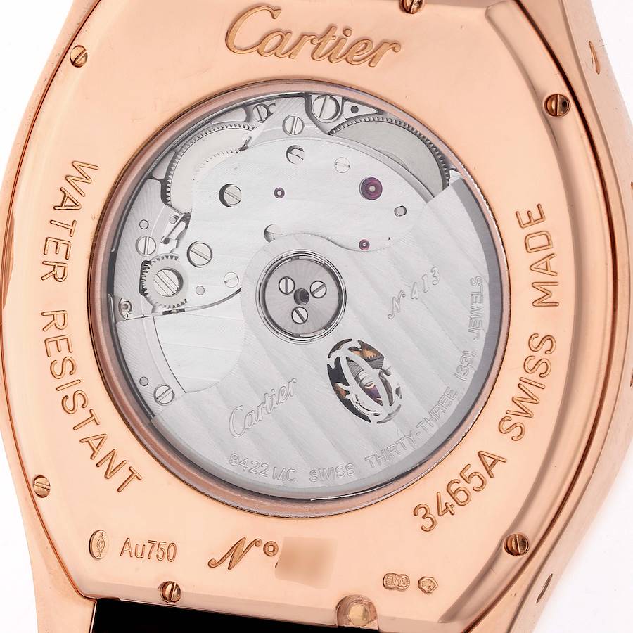 Cartier Tortue Perpetual Calendar Automatic Rose Gold Mens Watch W1580045