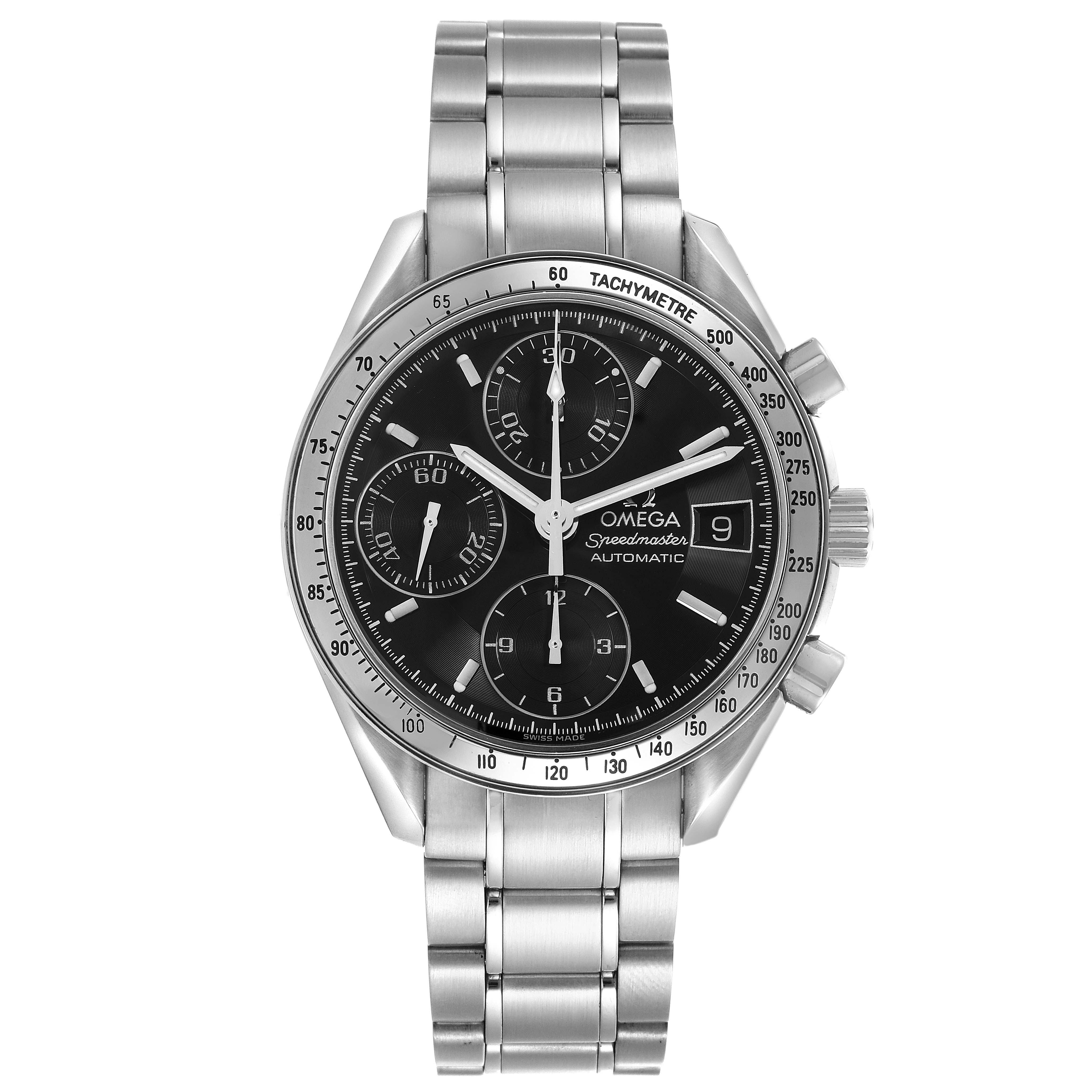 Omega Speedmaster DateAutomatic Steel Mens Watch 39.0 MM 3513.50.00 Card