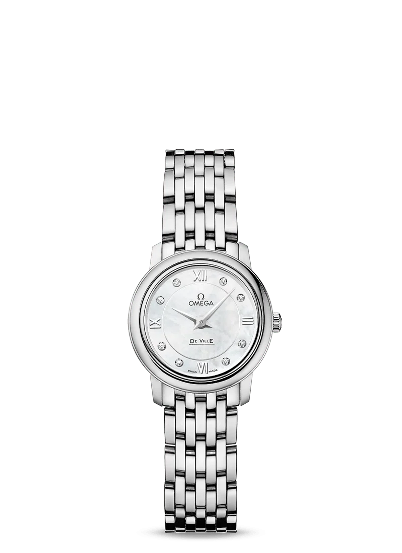 De Ville Steel Diamanten Watch 424.10.24.60.55.001