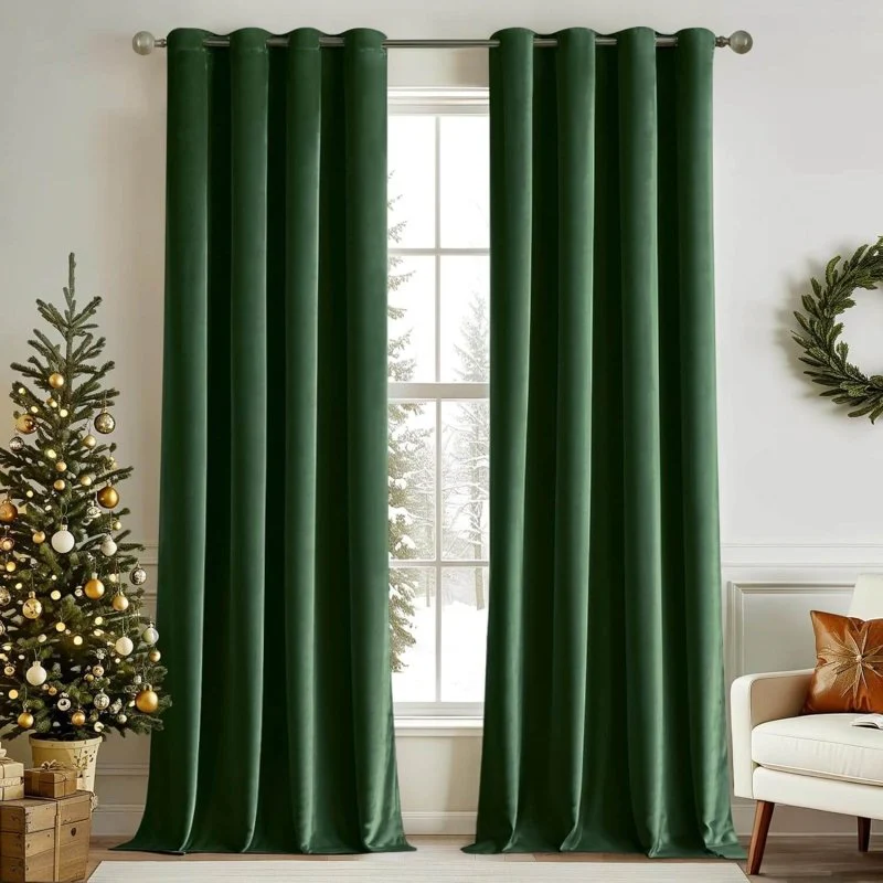 Custom Velvet Luxury Blackout Curtains  (2 Panels) - Grommet