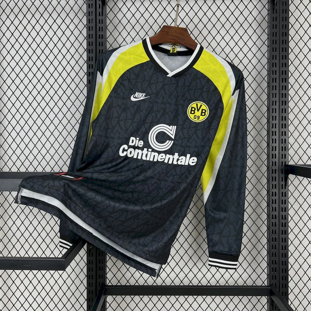 Retro Dortmund 1995-96 Away Long Sleeves Jersey