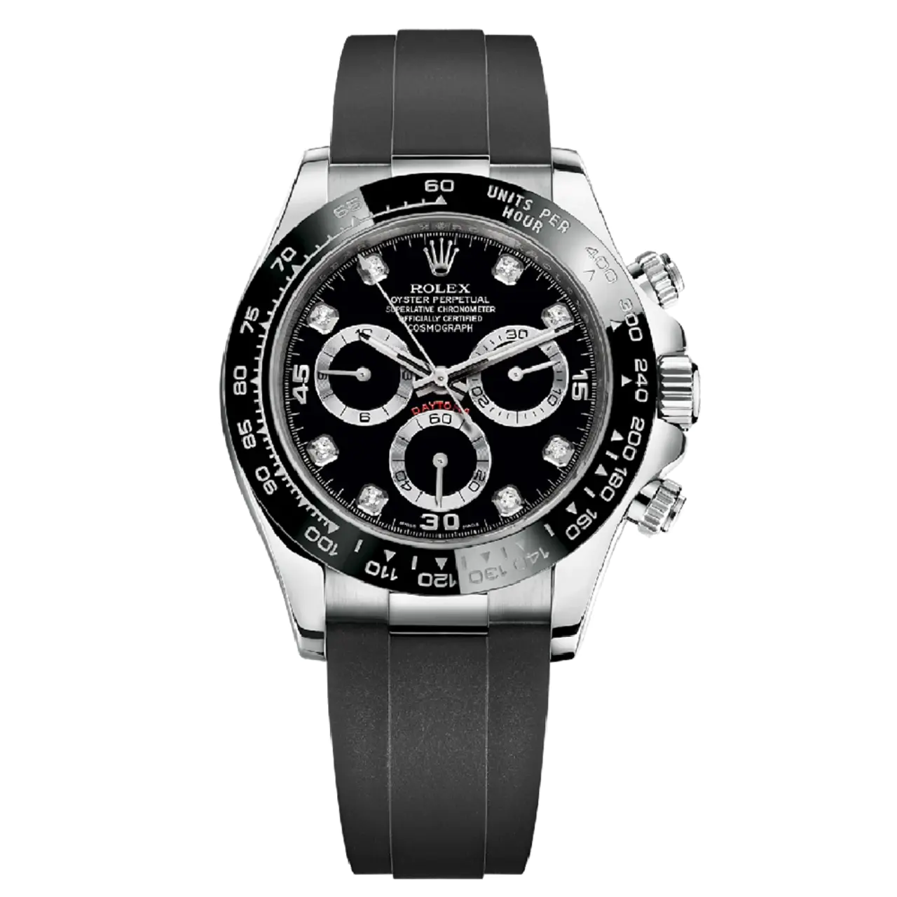 Rolex Daytona White Gold Black Dial Oysterflex Strap 116519LN-0025