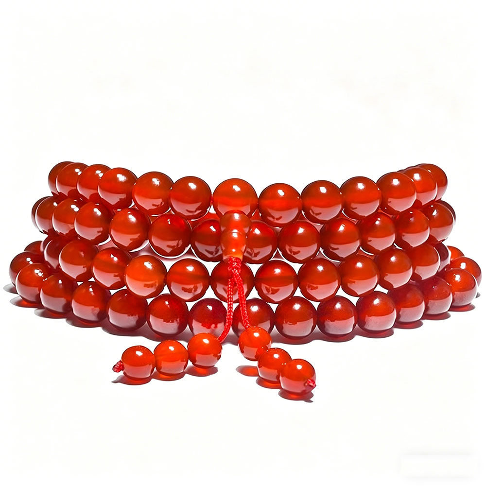 GemVibra Red Agate Talisman Bracelet – Grounding Vitality & Protection