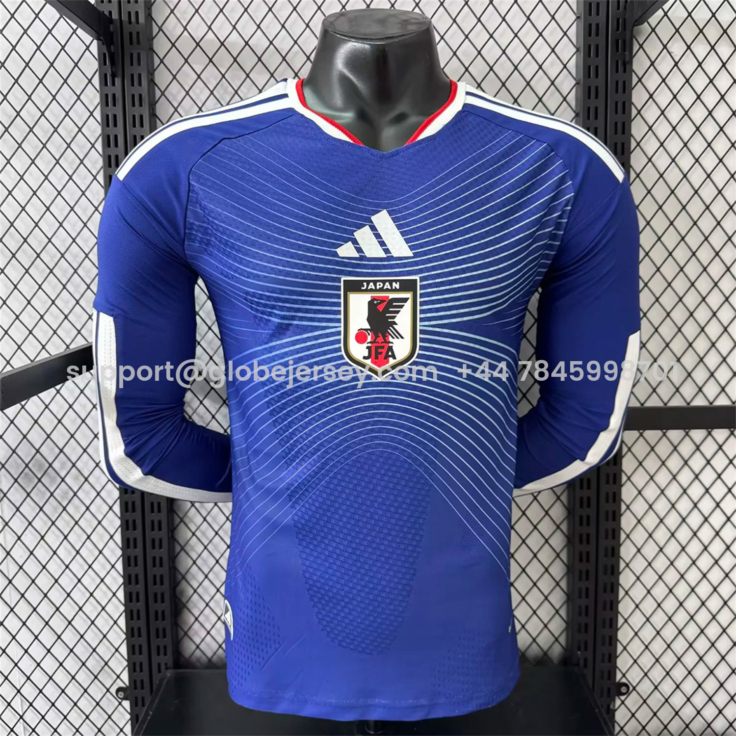 Japan 2026 Home Deep Blue Long Sleeves Jersey - Player Version