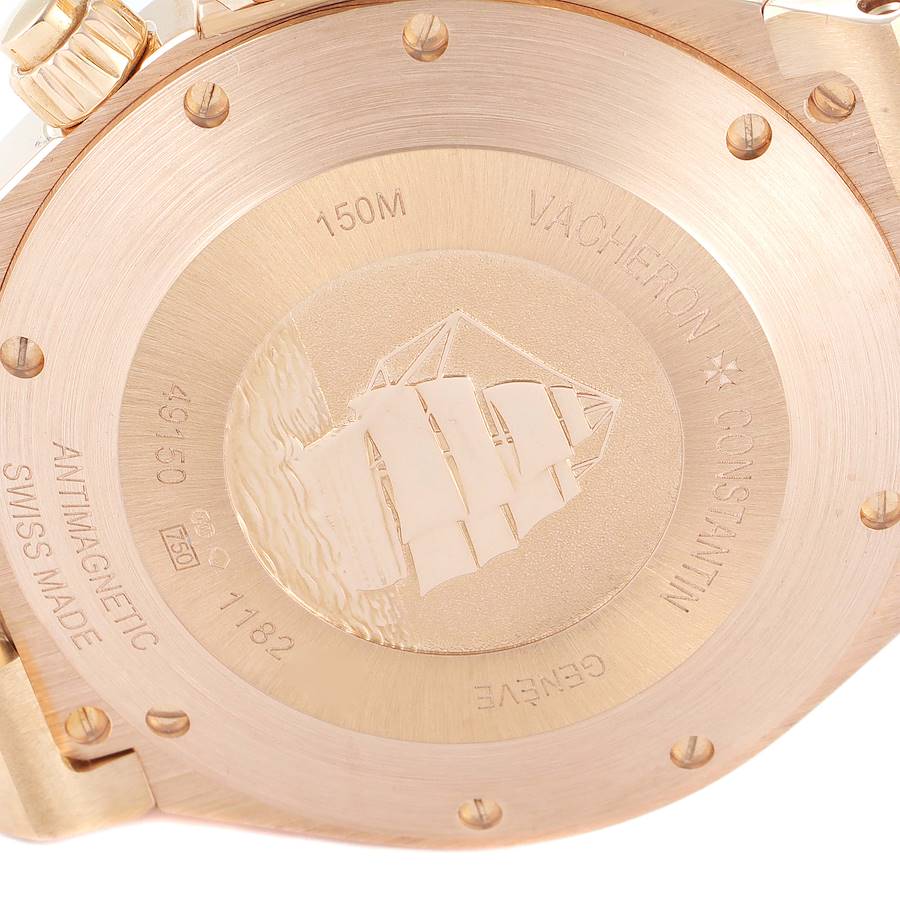 Vacheron Constantin Overseas Rose Gold Silver Dial Mens Watch 49150