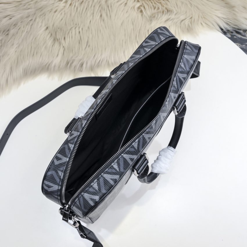 Replica Dior Zipped Briefcase Grey