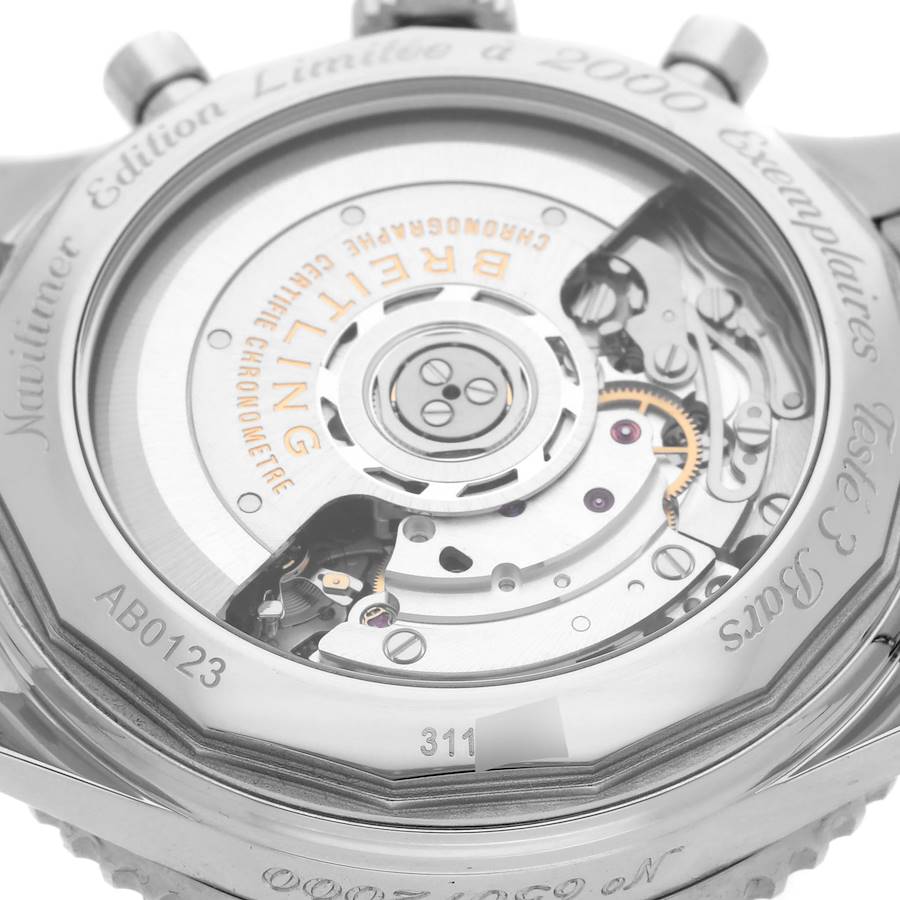 Breitling Navitimer 01 Limited Edition Silver Dial Steel Mens Watch AB0123
