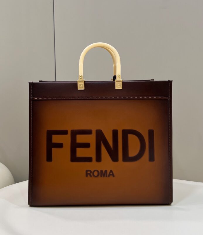Replica Fendi Peekaboo Tote Brown