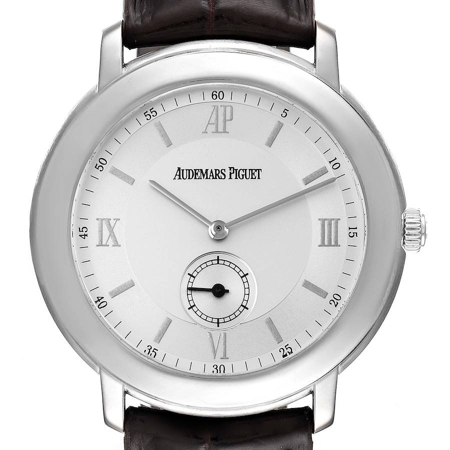 Audemars Piguet Jules 18k White Gold Silver Dial Mens Watch 15056BC