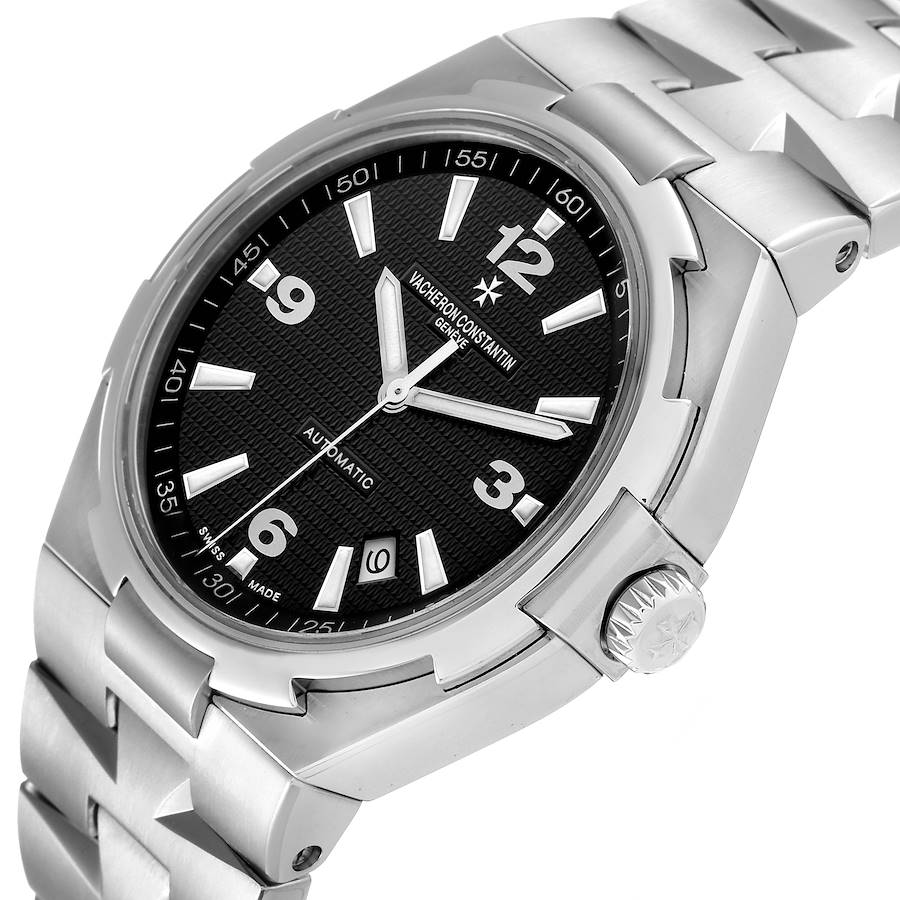 Vacheron Constantin Overseas Black Dial Steel Mens Watch 47040