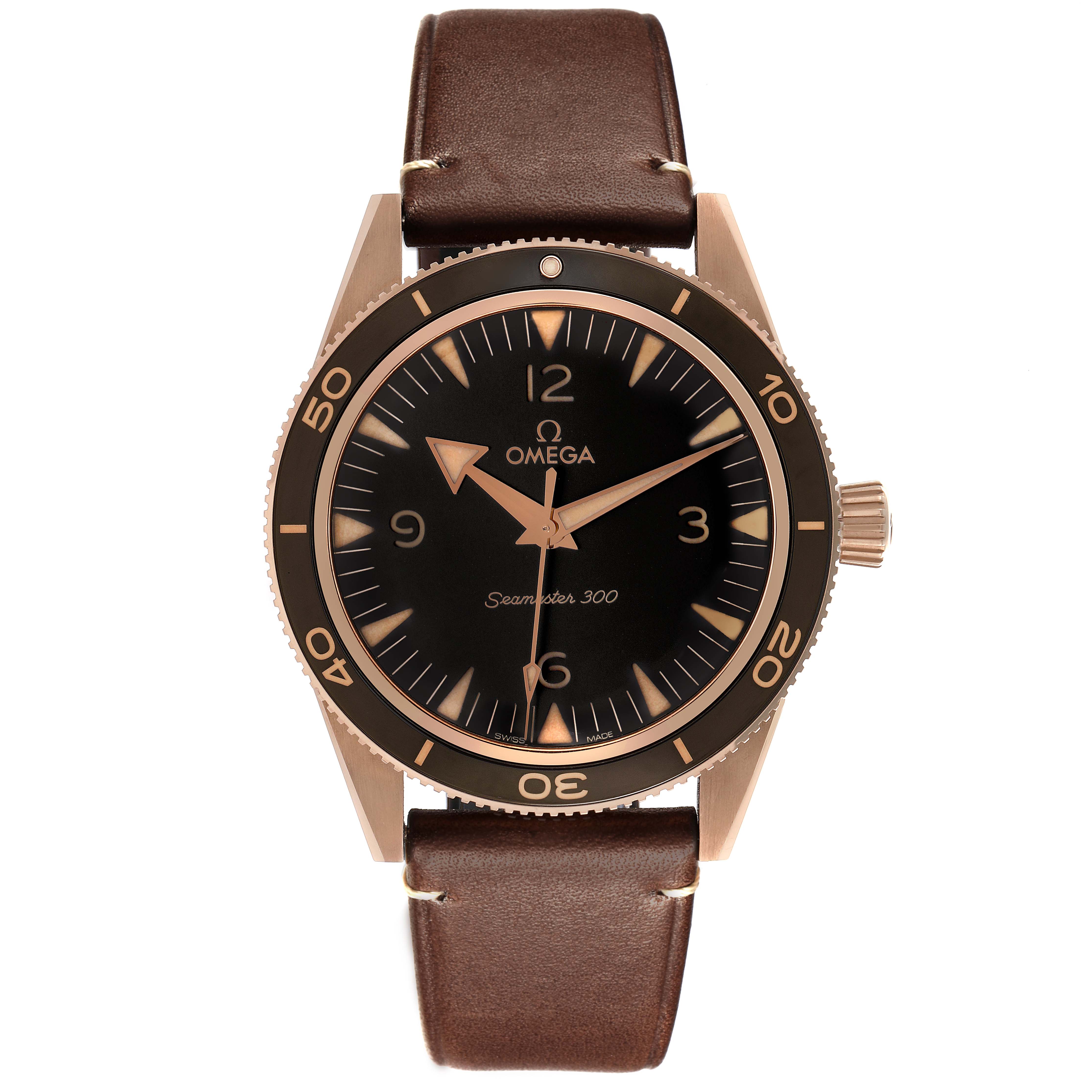Omega Seamaster 300 Bronze Gold Mens Watch 41.0 MM 234.92.41.21.10.001