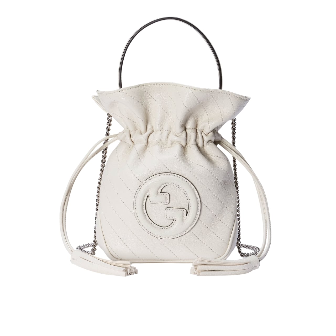 Gucci Blondie Mini Bucket Bag White 19Cm 760313 Aacp7 9022