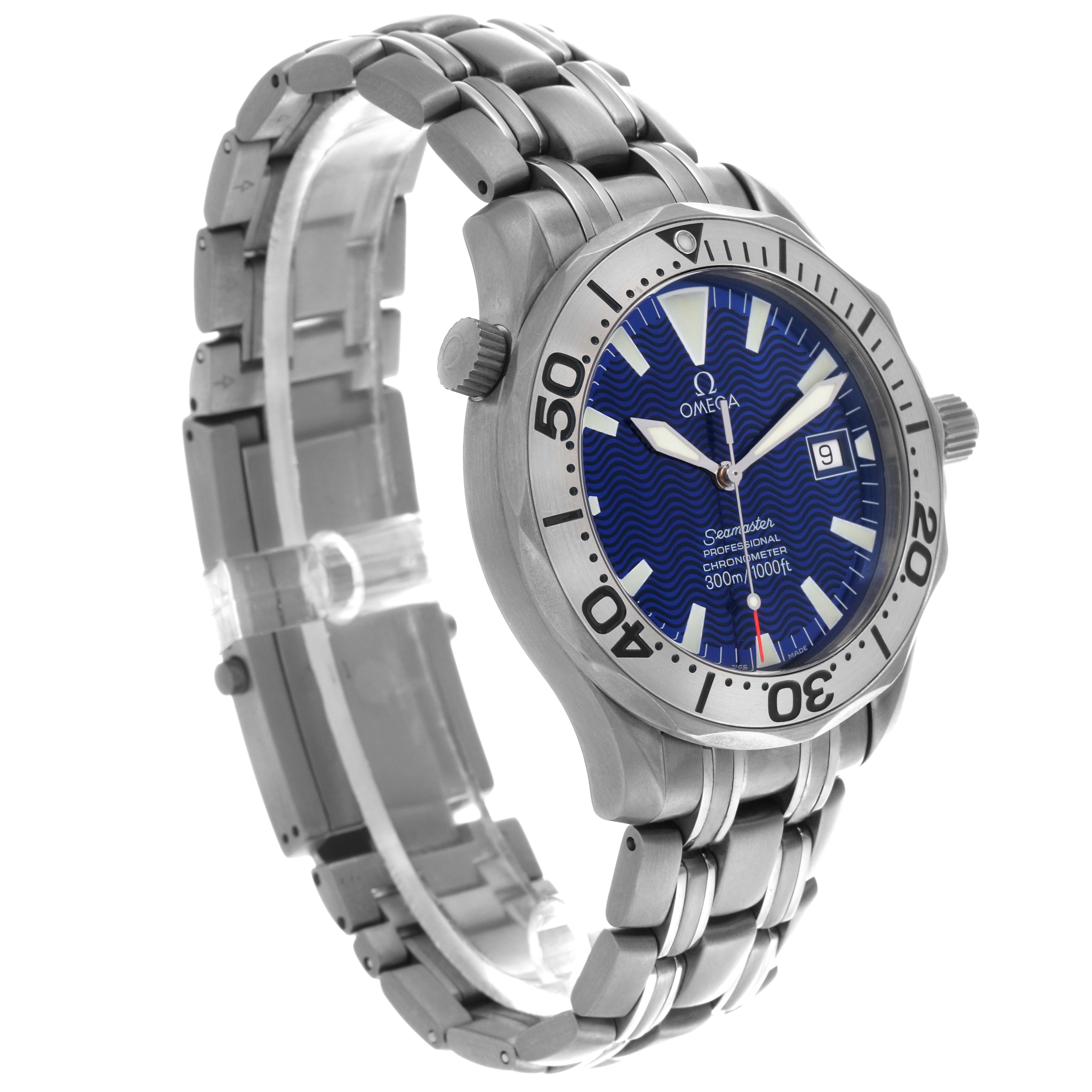 Omega Seamaster Blue Dial Titanium Mens Watch 41.5 MM 2231.80.00