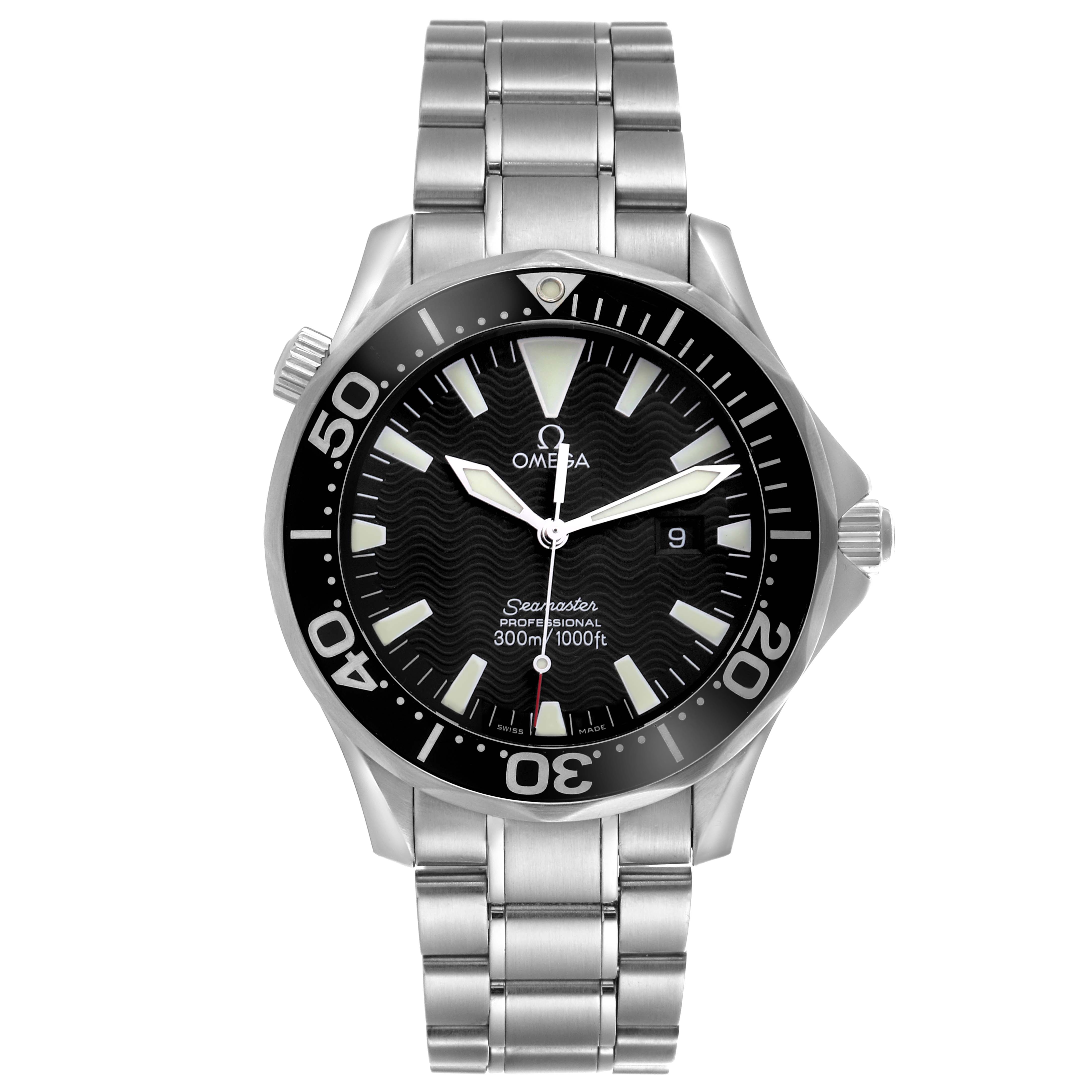 Omega Seamaster Black Dial Steel Quartz Mens Watch 41.0 MM 2264.50.00