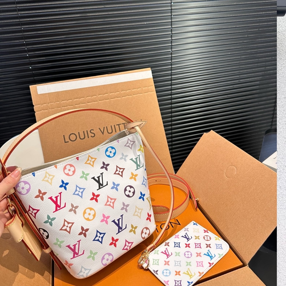 Louis Vuitton X Takashi Murakami All In BB White Multicolored 16cm M13089