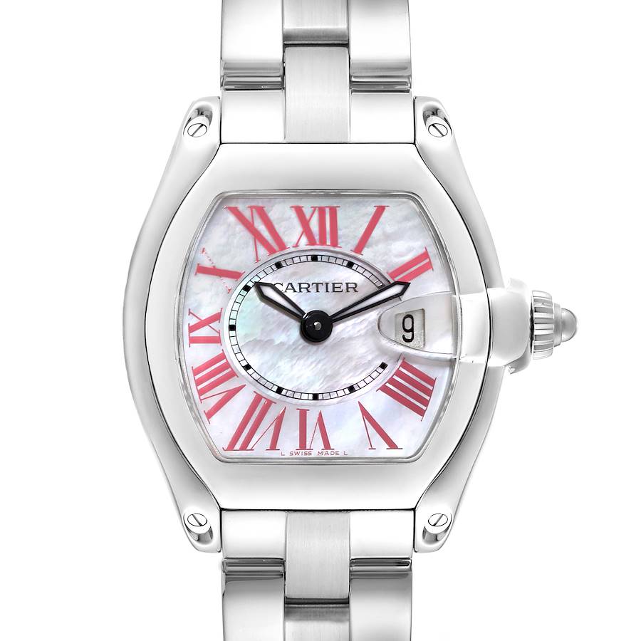 Cartier Roadster Mother of Pearl Dial Steel Ladies Watch W6206006