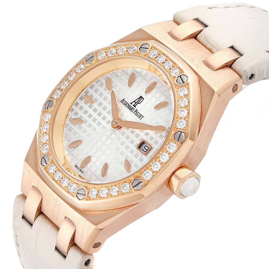 Audemars Piguet Royal Oak 33mm Rose Gold Diamond Ladies Watch 67621OR