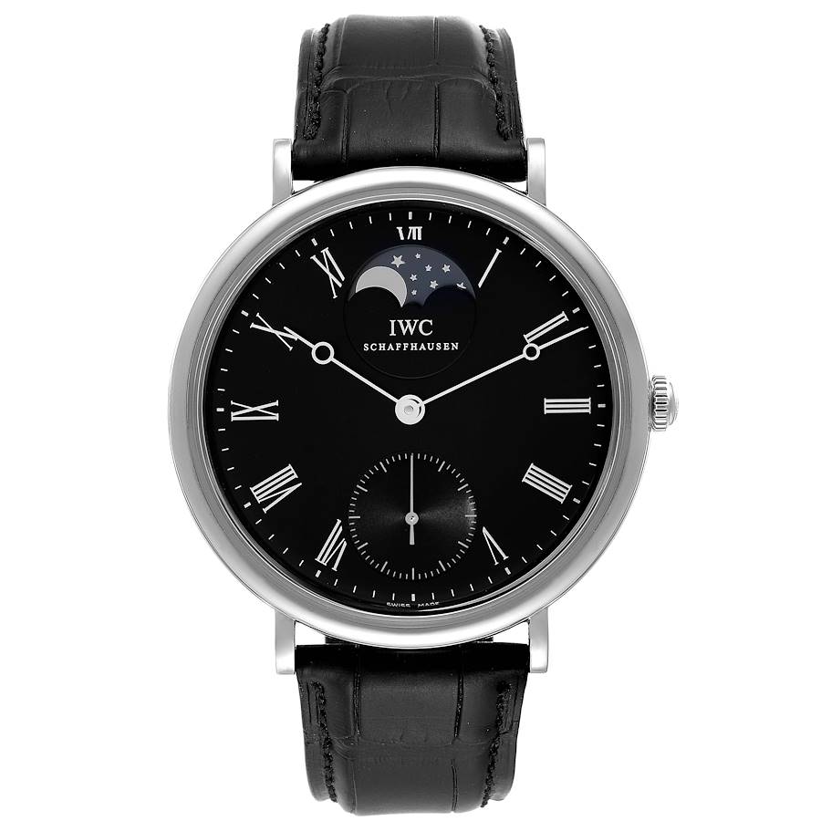IWC Portofino Black Dial Vintage Collection Mens Watch IW544801
