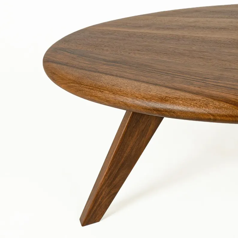 Round Walnut Coffee Table