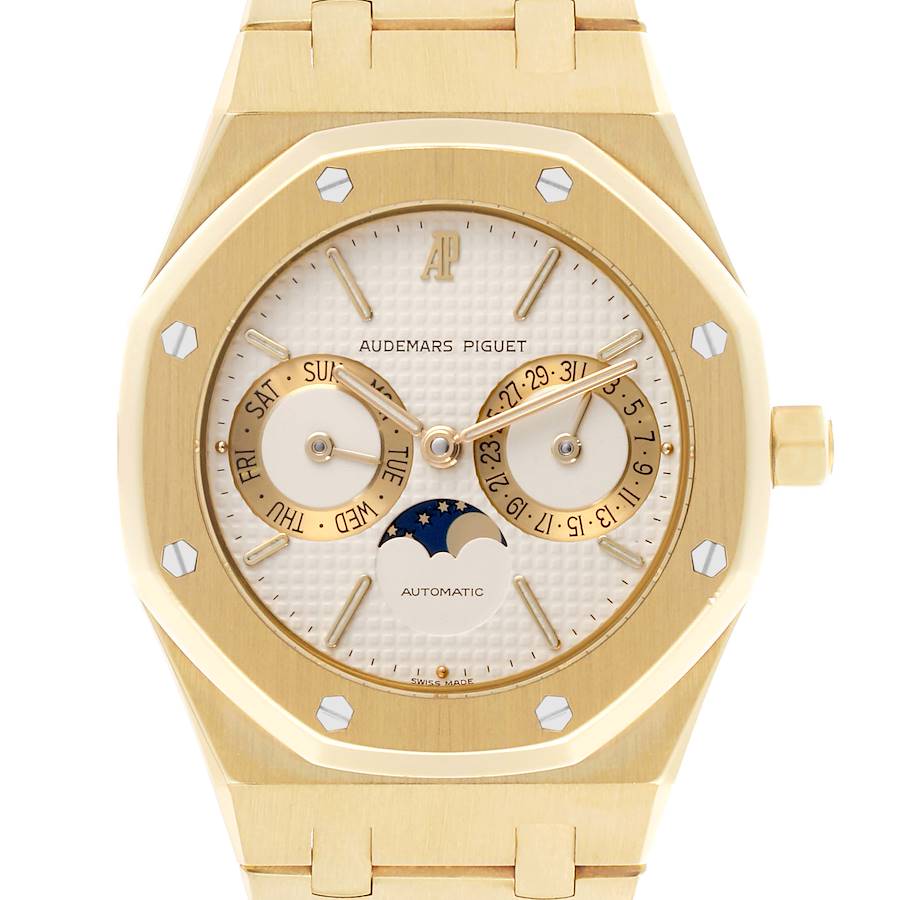 Audemars Piguet Royal Oak Yellow Gold Day Date Moonphase Mens Watch 25594BA