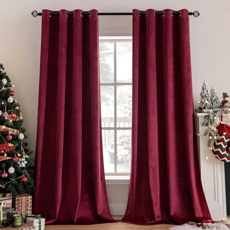 Custom Velvet Luxury Blackout Curtains  (2 Panels) - Grommet