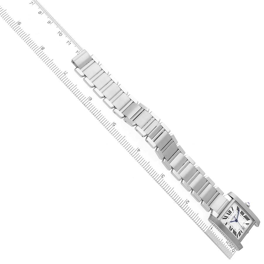 Cartier Tank Francaise Large Automatic Steel Mens Watch W51002Q3