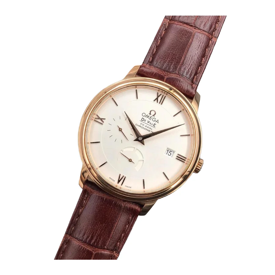 Omega De Ville 424.53.40.21.02.001 Super Clone Brown Leather Strap