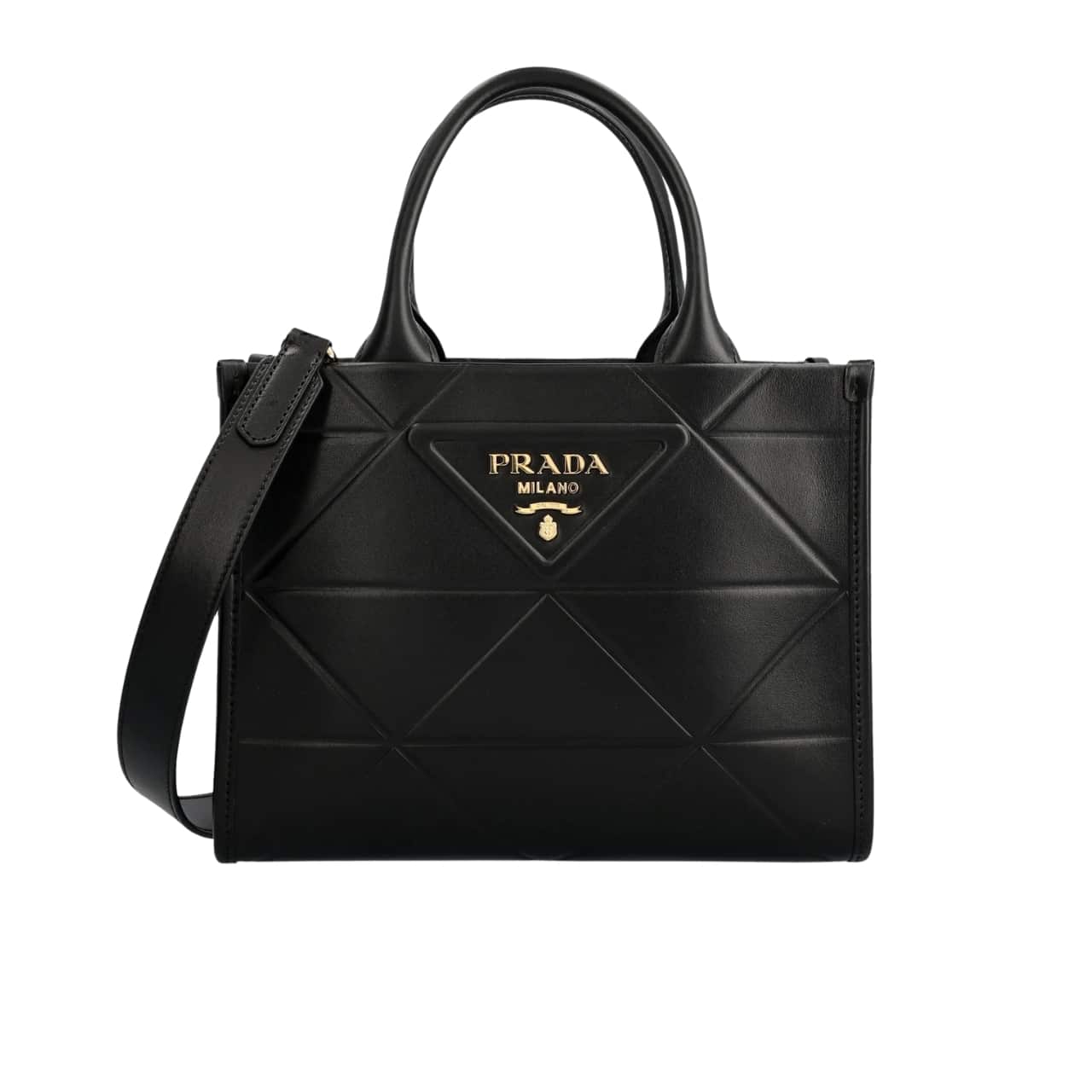 Prada Small Symbole Bag With Topstitching Black 28cm 1ba379 Ask F0002 V Oco
