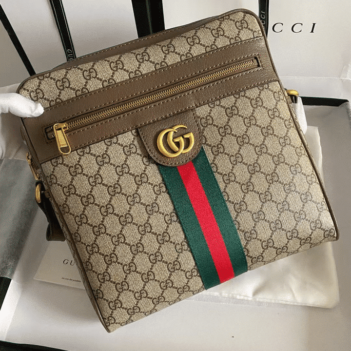 Gucci Ophidia Gg Bag Brown 28Cm