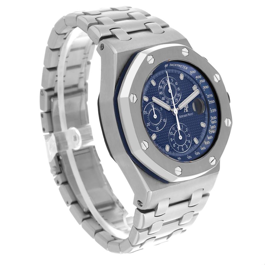 Audemars Piguet Royal Oak Offshore Chronograph Blue Dial Mens Watch 25721ST