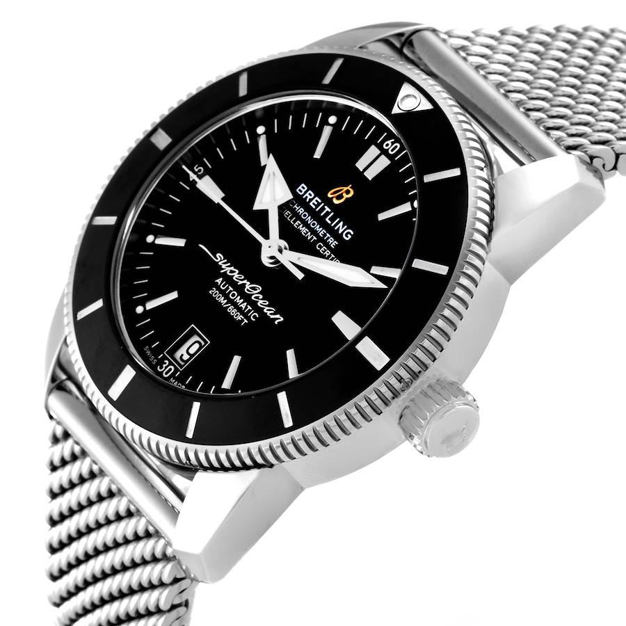 Breitling Superocean Heritage II 42 Black Dial Steel Watch AB2010