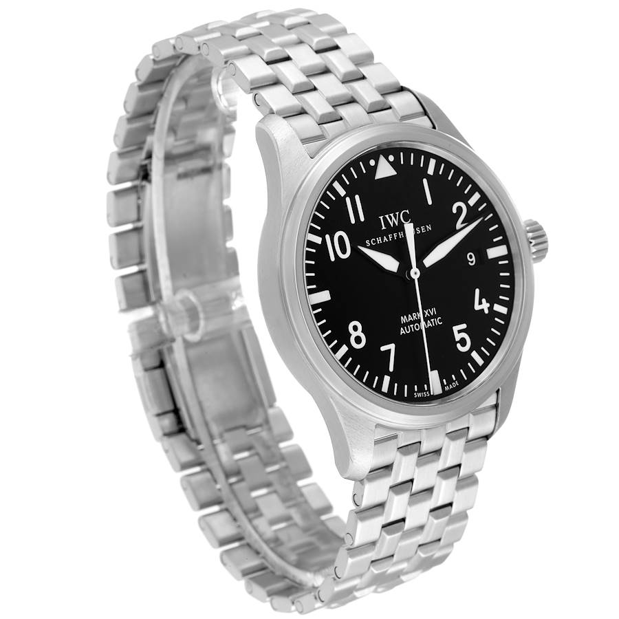 IWC Pilot Mark XVI Black Dial Steel Mens Watch IW325504