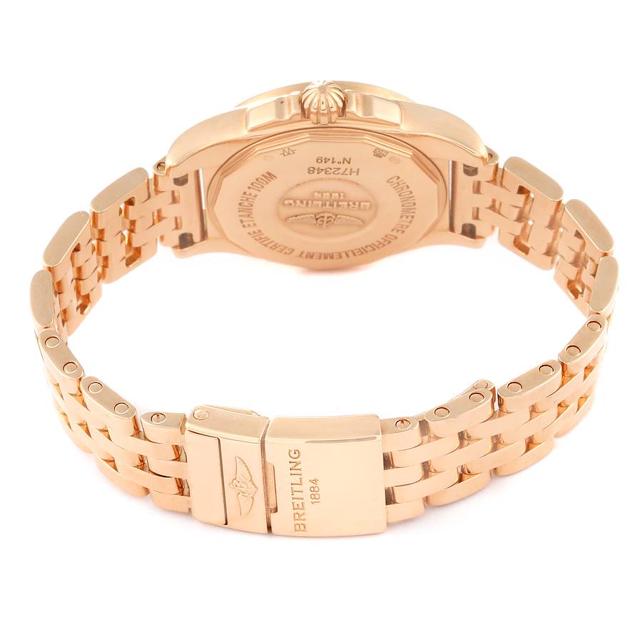 Breitling Galactic 29 Mother of Pearl Dial Rose Gold Diamond Ladies Watch H72348