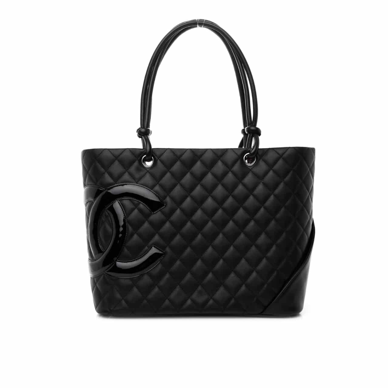 Chanel Cambon Line Large Tote Bag In Black 41Cm A25169