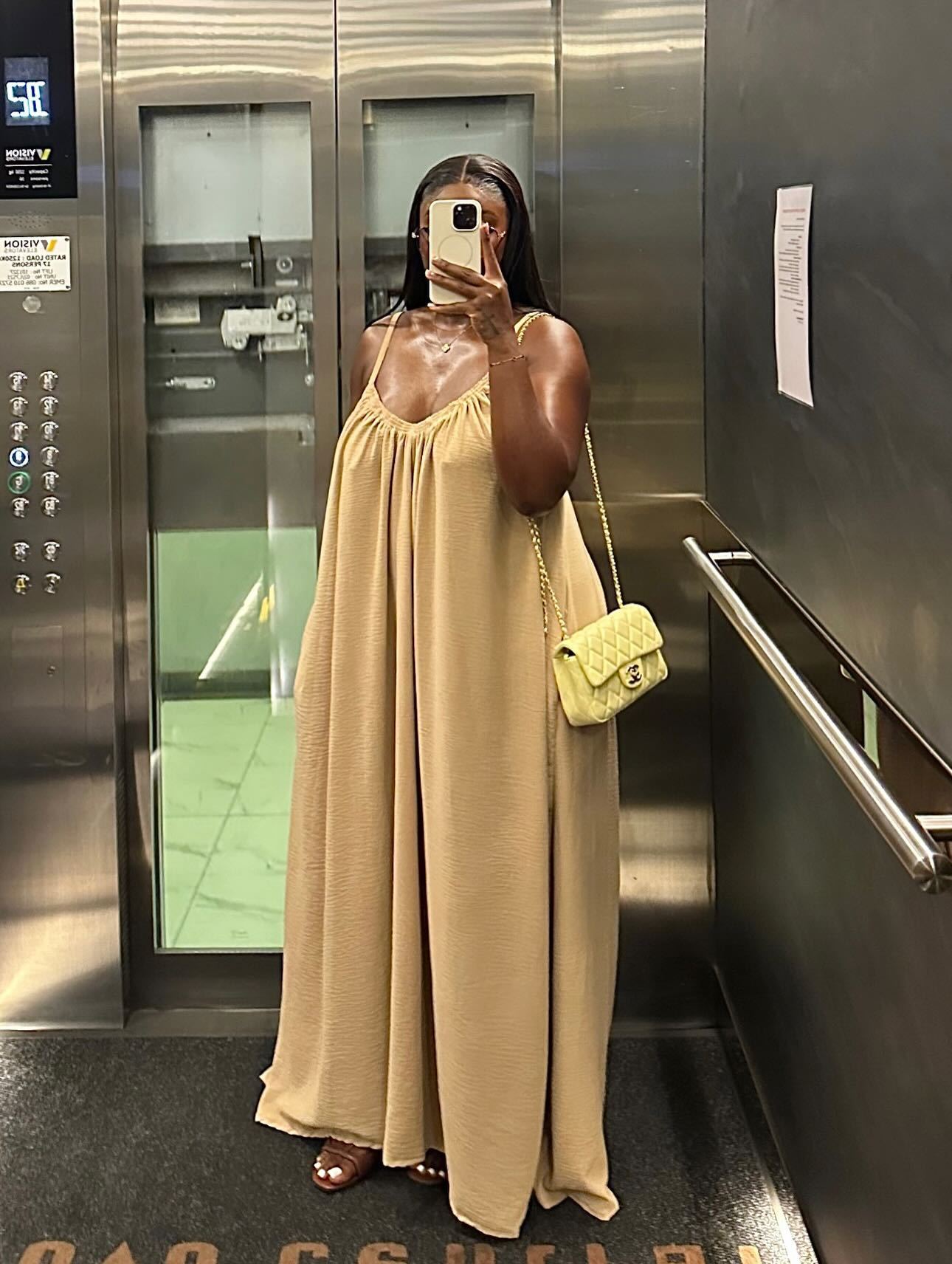 Women Summer Casual V-Neck Strappy Maxi Dress