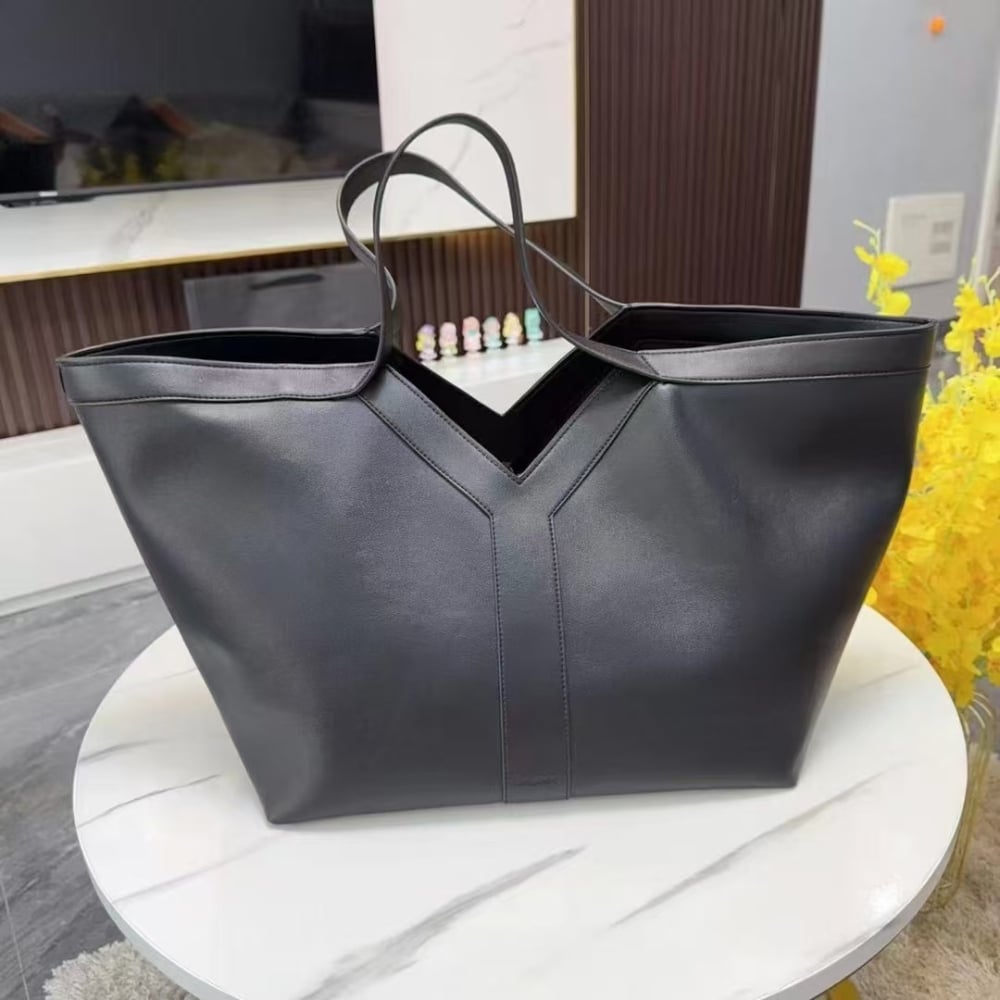 Saint Laurent Y Tote In Leather Bag Black 37cm 817602aaeb31000