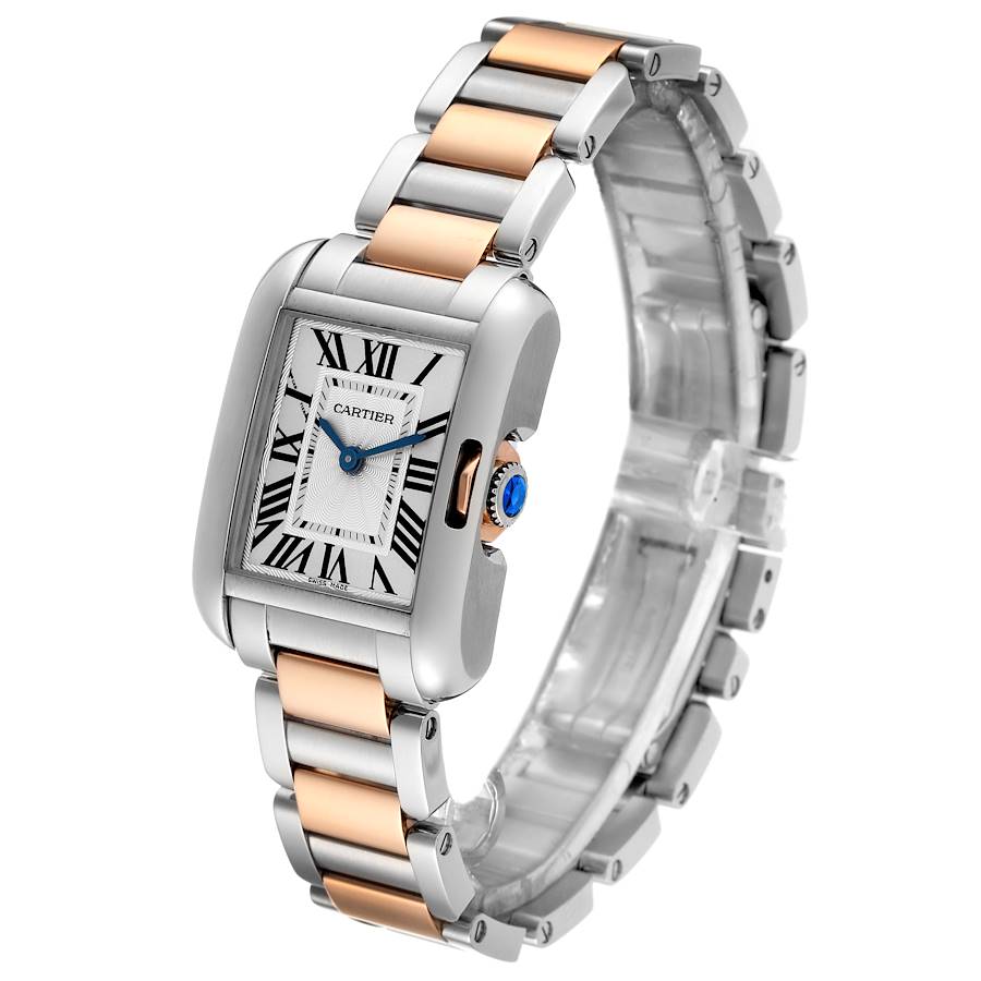 Cartier Tank Anglaise Small Steel Rose Gold Ladies Watch W5310036