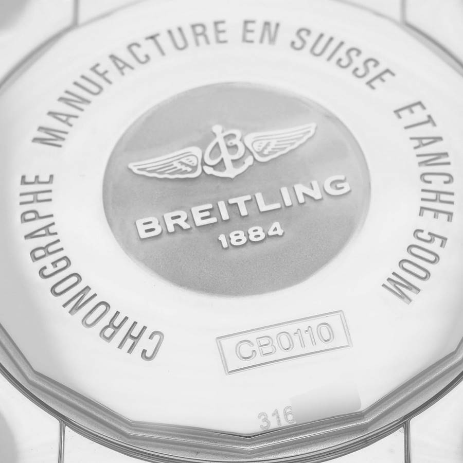 Breitling Chronomat Evolution Steel Rose Gold Mens Watch CB0110