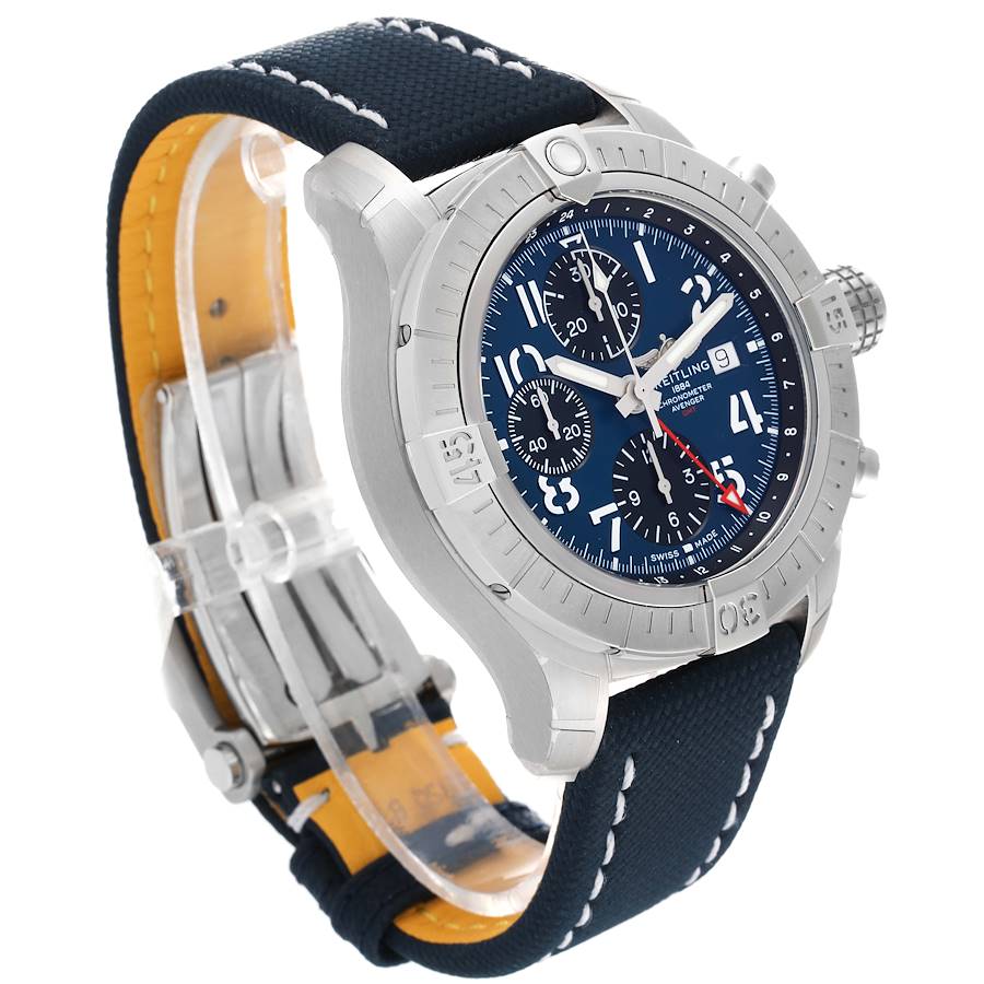 Breitling Avenger Chronograph GMT 45 Steel Mens Watch A24315