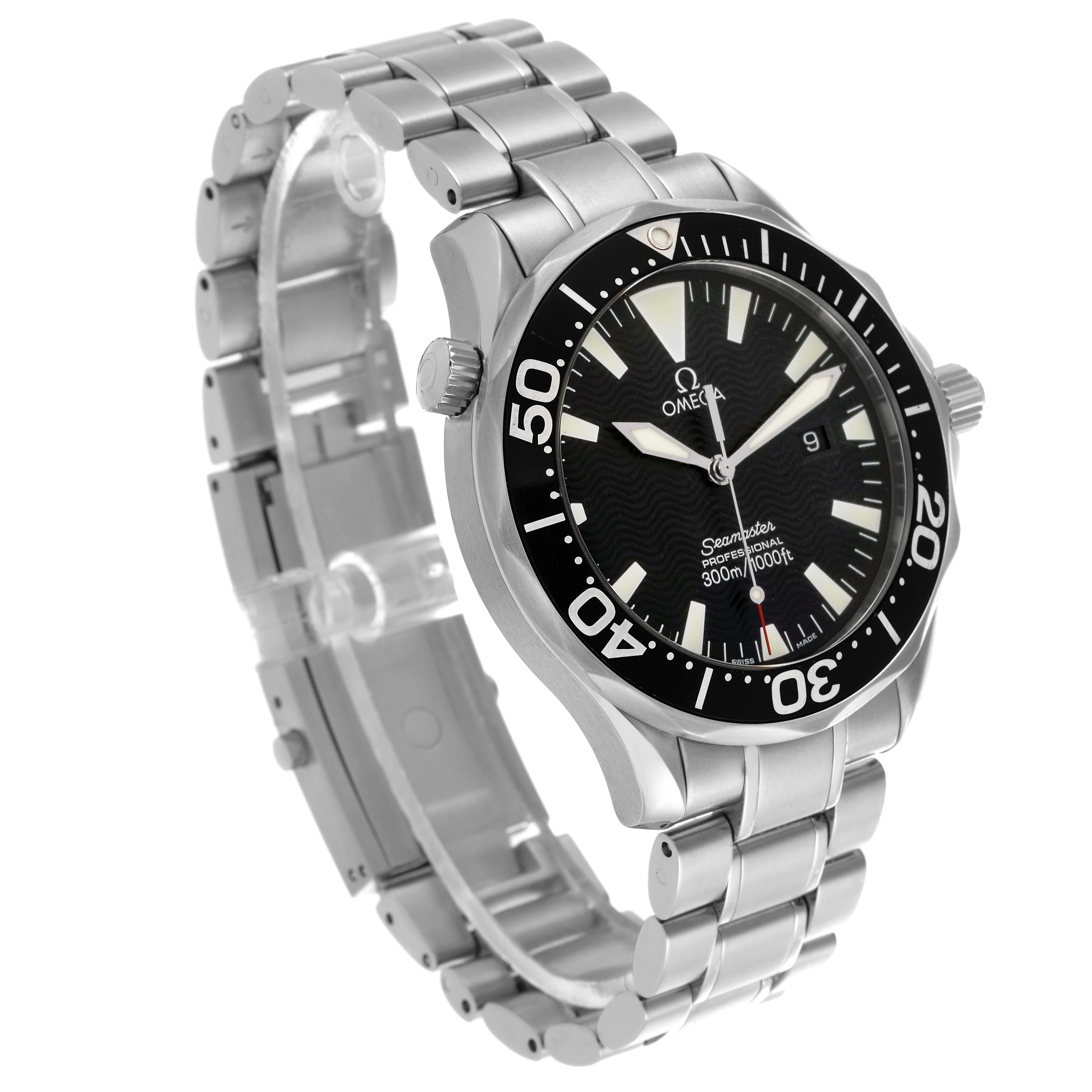 Omega Seamaster Black Dial Steel Quartz Mens Watch 41.0 MM 2264.50.00