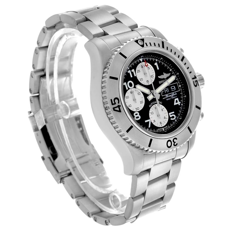Breitling Aeromarine SuperOcean Black Dial Steel Mens Watch A13341