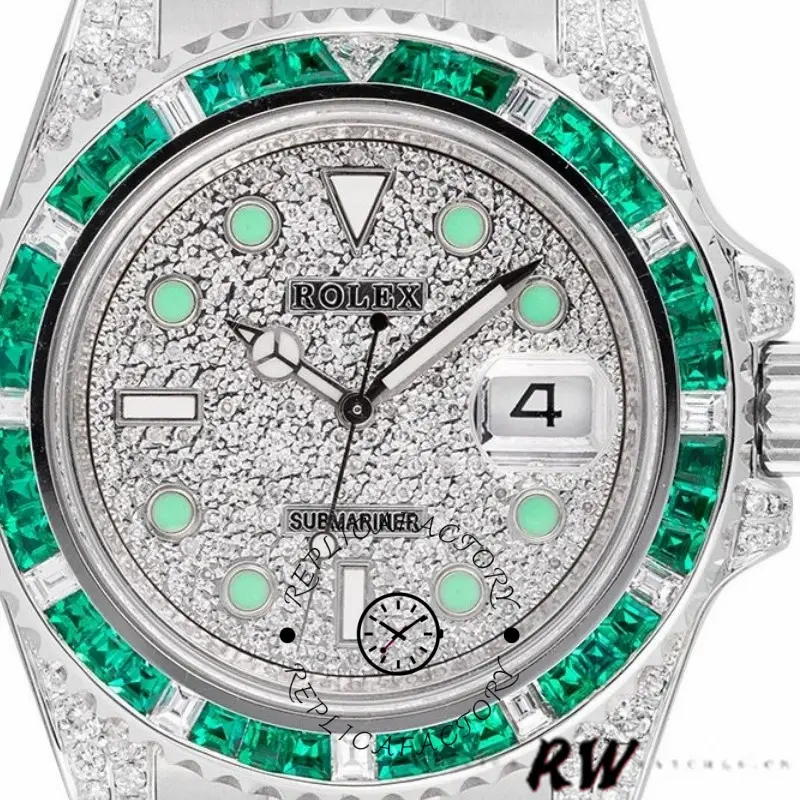 Rolex Submariner Date 116610LN Custom Diamond Stainless Steel 40MM Mens Replica Watch