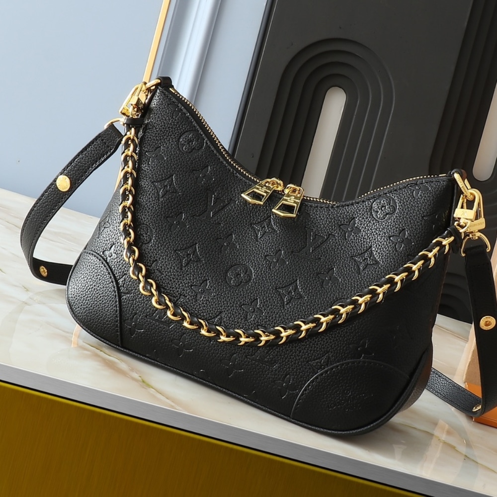 Louis Vuitton Boulogne Monogram Empreinte Leather Black 29Cm M12930