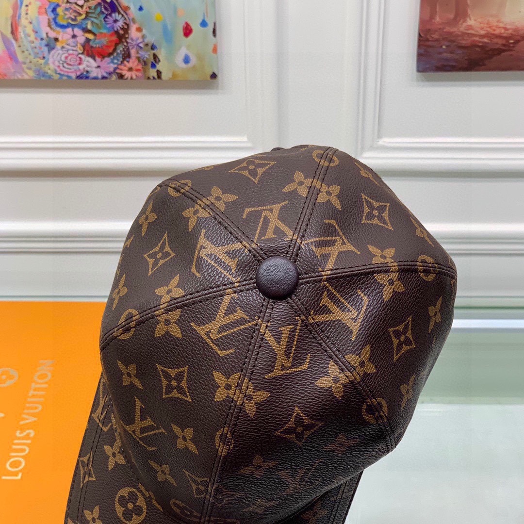 Louis Vuitton Monogram Coated Canvas Cap Brown