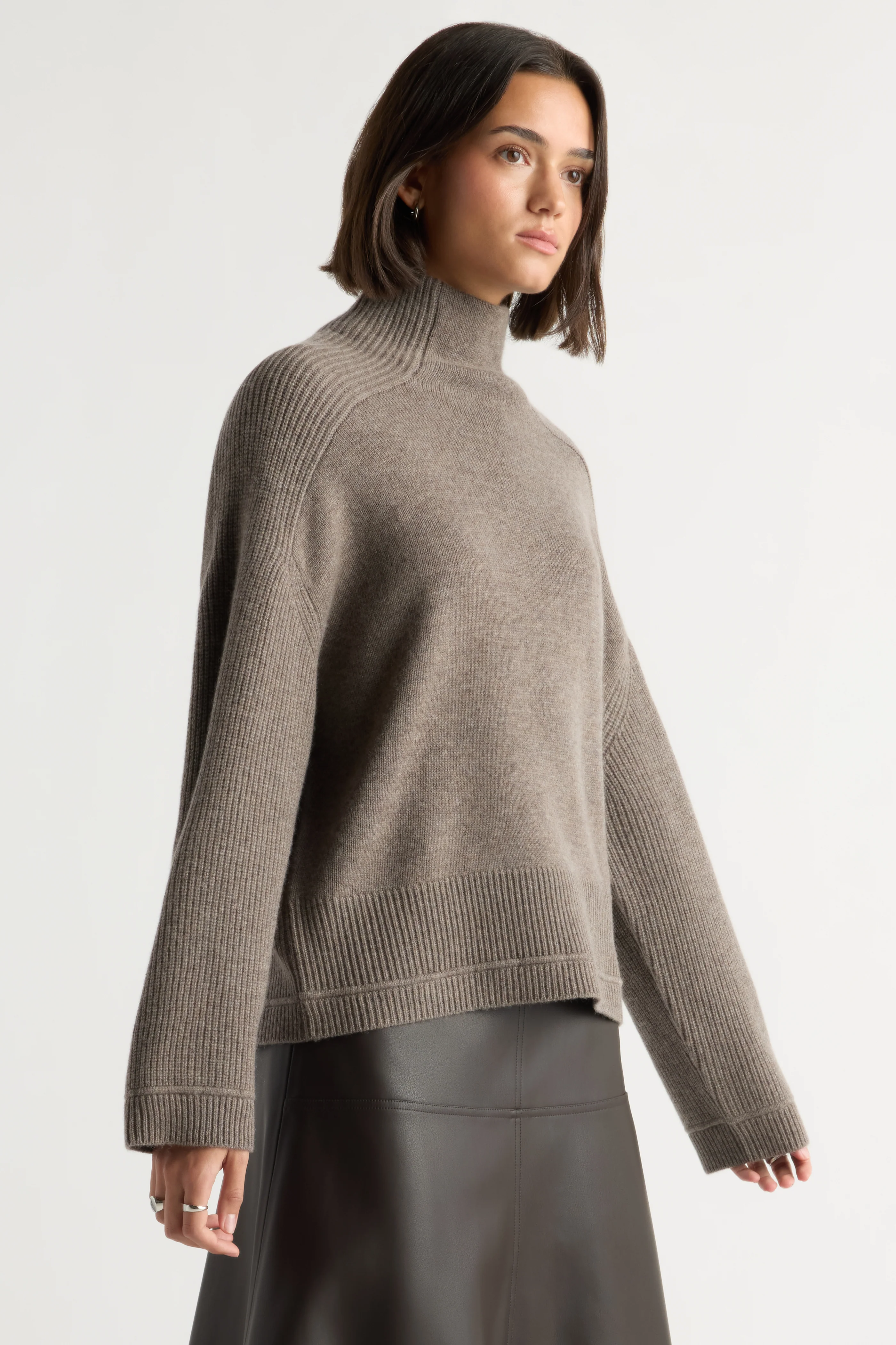 Kathryn Wool-Cashmere Turtleneck Sweater