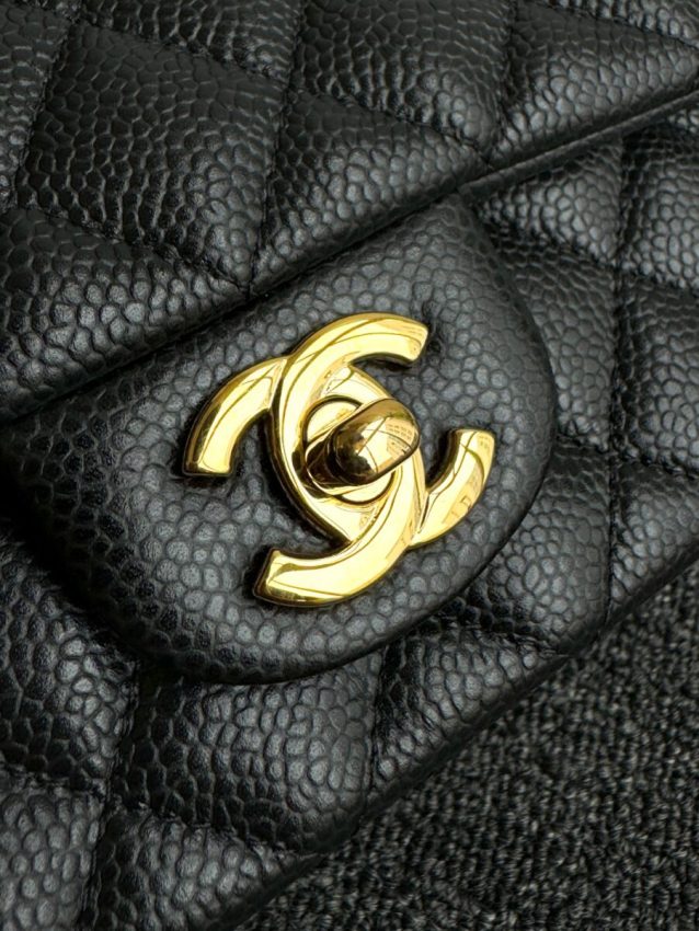 CHANEL Classic Flap 20cm Black Caviar
