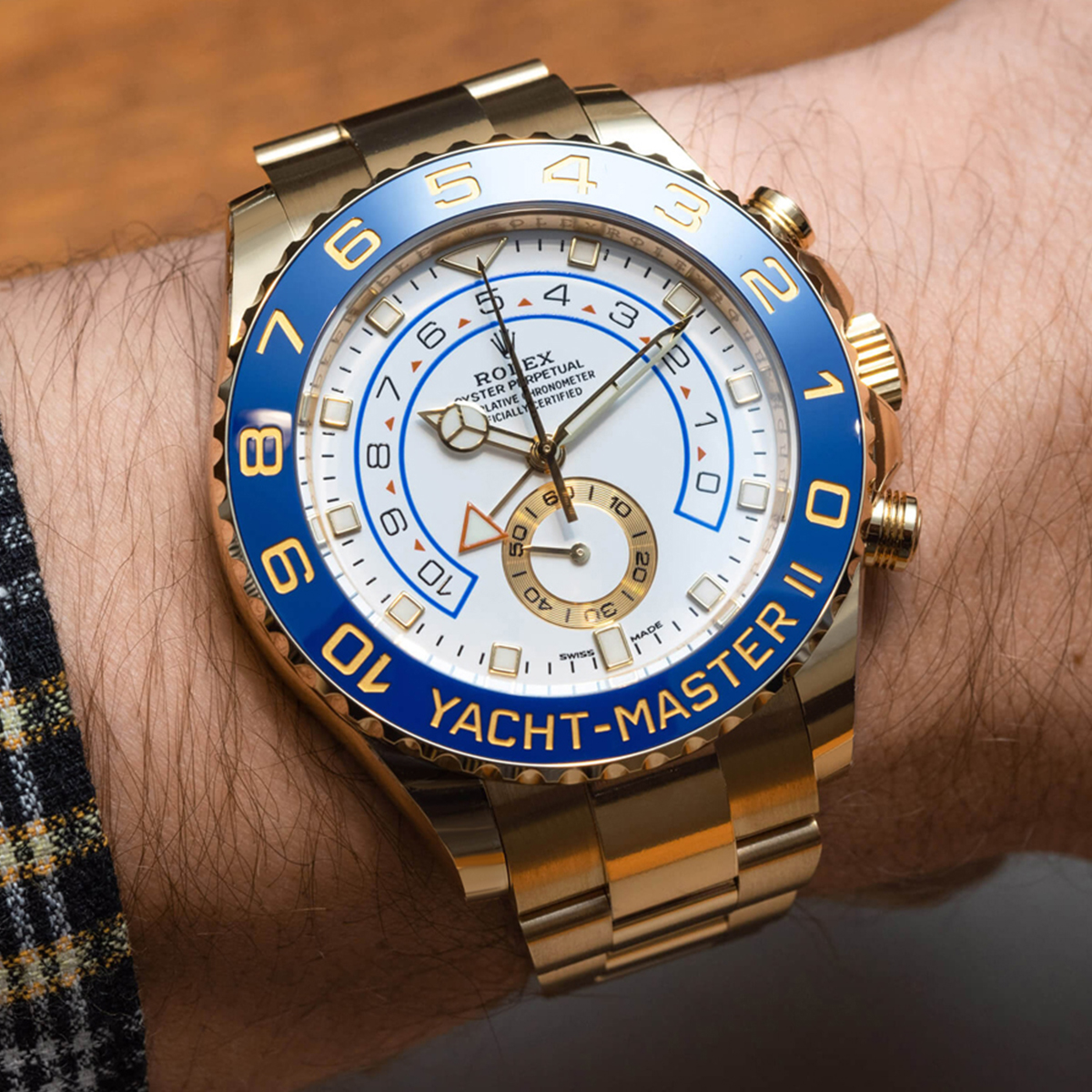 ??Limited Time Offer-Rolex Yacht-Master II Yellow Gold m116688-0002 Mercedes-Benz hour hand /Rose Gold m116681-0002/ m116680-0002 44mm Unworn