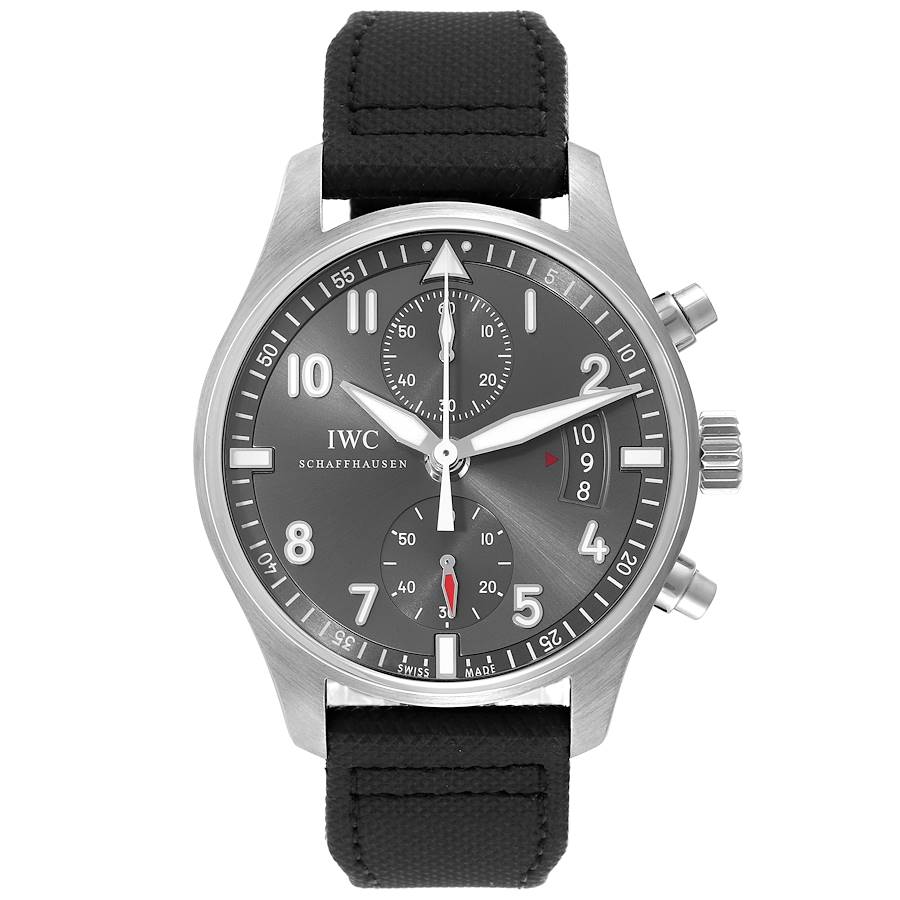 IWC Pilot Spitfire Chronograph Grey Dial Mens Watch IW387802